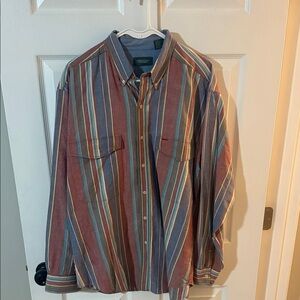 Men's Striped Button Down Shirt - Multicolor